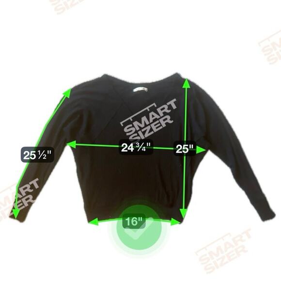 Free People Santa Clara Thermal Long Sleeve V Neck Top Black Preowned Good Small - Picture 8 of 8